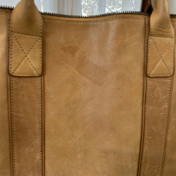 All Saints leather tote bag with deep burgundy pony skin insert - Picture 5 of 16